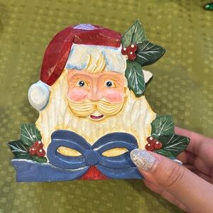 Festive Santa Claus Holiday Napkin Holder Decoration